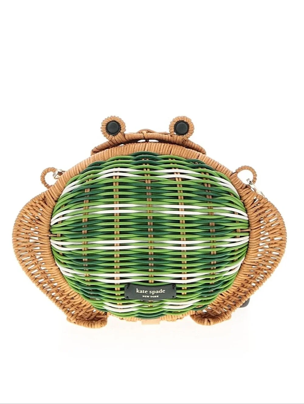 NEW KATE SPADE HOPPKINS WICKER FROG BAG - Picture 9 of 9